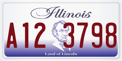 IL license plate A123798