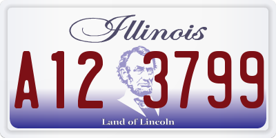 IL license plate A123799