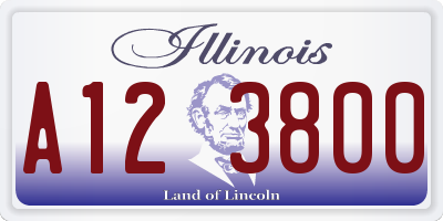 IL license plate A123800