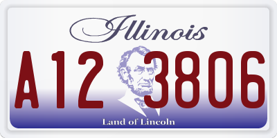 IL license plate A123806