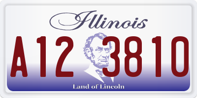 IL license plate A123810