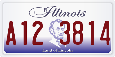 IL license plate A123814