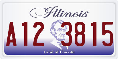 IL license plate A123815
