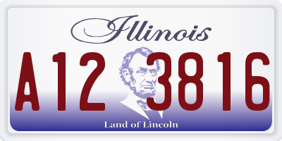 IL license plate A123816