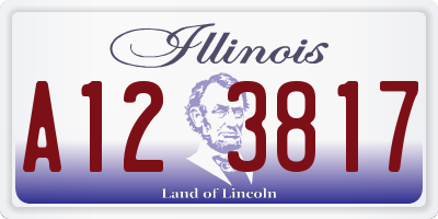 IL license plate A123817
