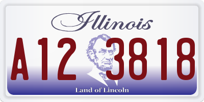 IL license plate A123818