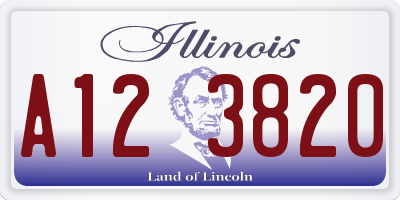 IL license plate A123820