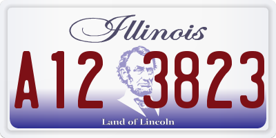 IL license plate A123823