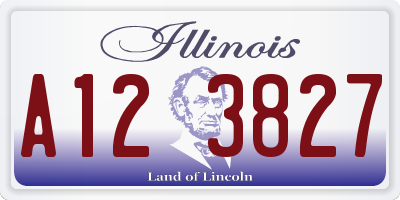 IL license plate A123827