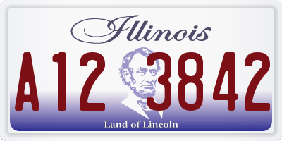 IL license plate A123842