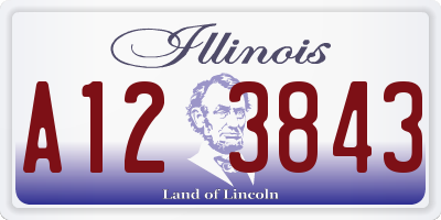 IL license plate A123843