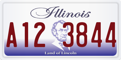 IL license plate A123844