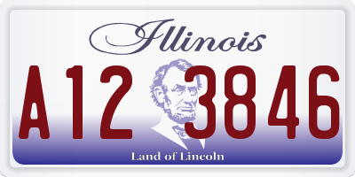 IL license plate A123846