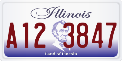 IL license plate A123847