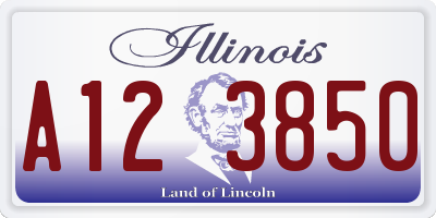 IL license plate A123850