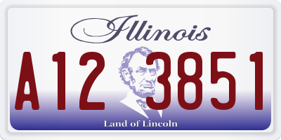 IL license plate A123851
