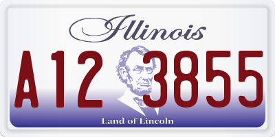 IL license plate A123855