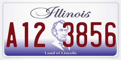 IL license plate A123856