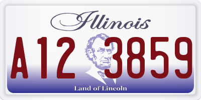 IL license plate A123859