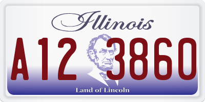 IL license plate A123860