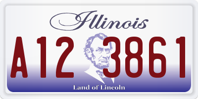 IL license plate A123861