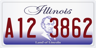 IL license plate A123862