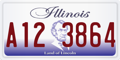 IL license plate A123864
