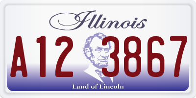 IL license plate A123867