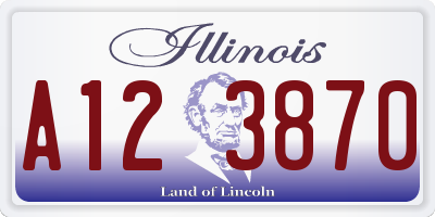IL license plate A123870