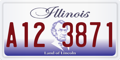 IL license plate A123871