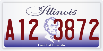 IL license plate A123872