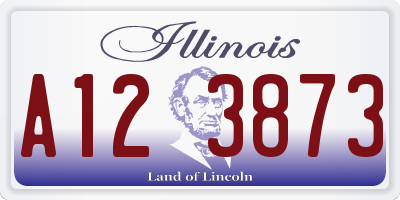 IL license plate A123873