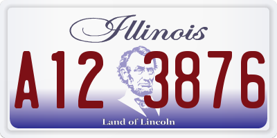IL license plate A123876