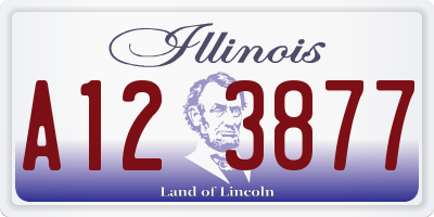 IL license plate A123877