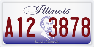 IL license plate A123878