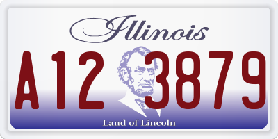 IL license plate A123879