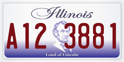 IL license plate A123881