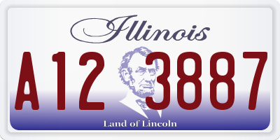 IL license plate A123887