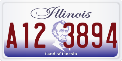 IL license plate A123894