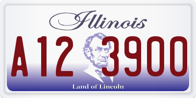 IL license plate A123900