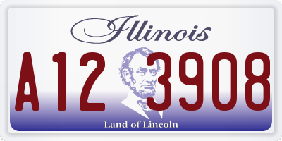 IL license plate A123908
