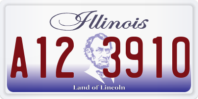 IL license plate A123910