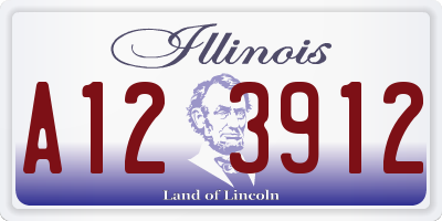 IL license plate A123912