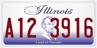 IL license plate A123916