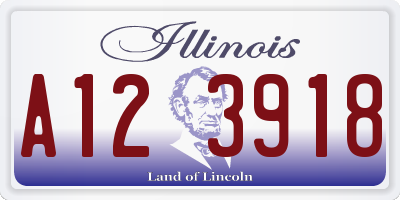 IL license plate A123918