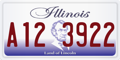 IL license plate A123922