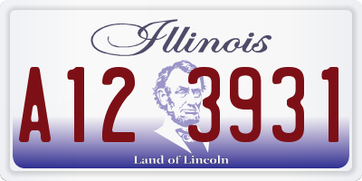 IL license plate A123931