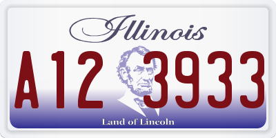 IL license plate A123933