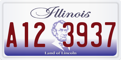 IL license plate A123937