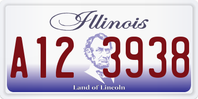 IL license plate A123938
